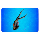 Woman SCUBA Diving Magneet (Horizontaal)