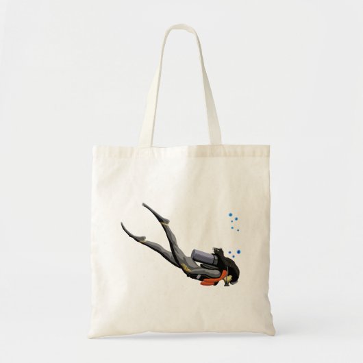 Woman SCUBA Diving Tote Bag (Voorkant)