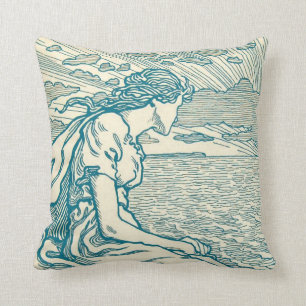  Woman Senta Love Cliff Zee Wagner Opera Kussen