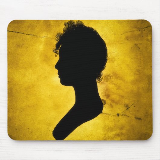 "Woman Silhouette on Gold" muismat (Voorkant)