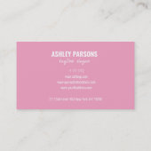 Woman Silhouette Visitekaartje (Achterkant)