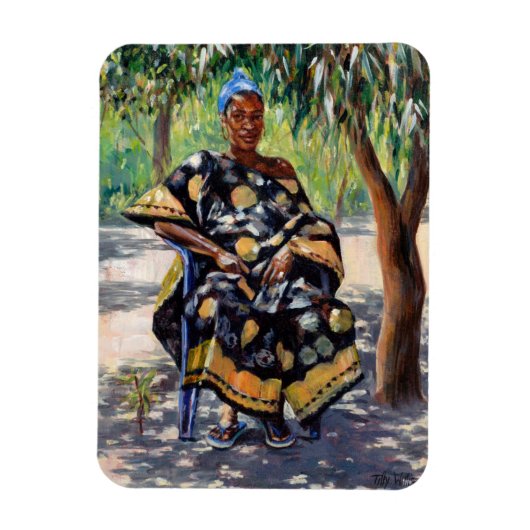 Woman Sitting Magneet (Verticaal)
