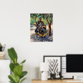 Woman Sitting Poster (Thuiskantoor)