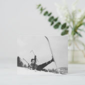 Woman Skier II Briefkaart (Staand voorkant)