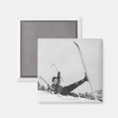Woman Skier II Magneet (Voorkant / Achterkant)