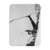 Woman Skier II Magneet (Verticaal)