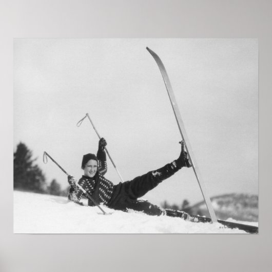 Woman Skier II Poster (Voorkant)