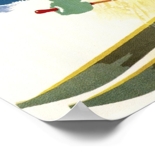 Woman Skiing - Both English and French Poster (Hoek)