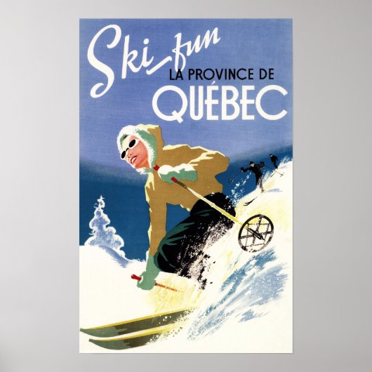 Woman Skiing - Both English and French Poster (Voorkant)