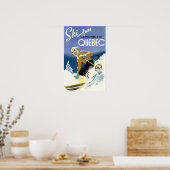 Woman Skiing - Both English and French Poster (Keuken)