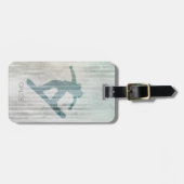 Woman Snowboarder Bagagelabel (Voorkant horizontaal)