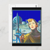 Woman Space Cadet Briefkaart (Voorkant / Achterkant)