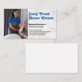 Woman Spray Cleaning | Maid Visitekaartje (Voorkant / Achterkant)