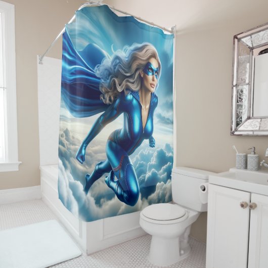 Woman Superheld Douchegordijn (In situ)
