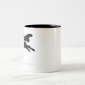 Woman Superheld Silhouette Tweekleurige Koffiemok (Center)