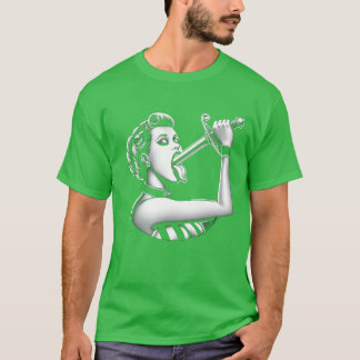Woman Swallowing Sword Side Show Carnival boy T-shirt
