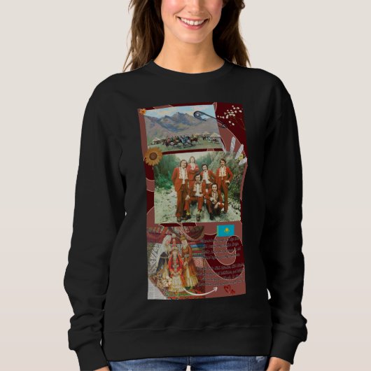 Woman Sweatshirt Kazakhstan  (Voorkant)