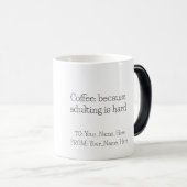 woman swimming in coffee cup magische mok (Voorkant rechts)