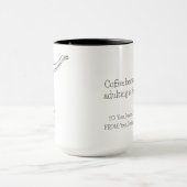 woman swimming in coffee cup mok (Midden)