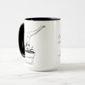 woman swimming in coffee cup mok (Voorkant links)