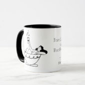 woman swimming in coffee cup mok (Voorkant links)