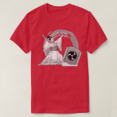 Woman Taiko Drummer Mitsudomoe Illustratie T-shirt (Design voorkant)