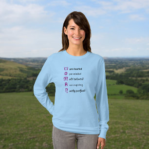 WOMAN-tekst inspireren T-shirt