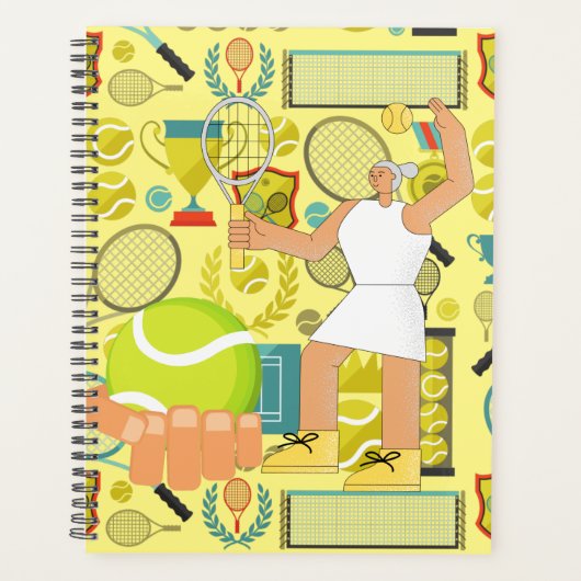 Woman Tennis Player Planner (Voorkant)