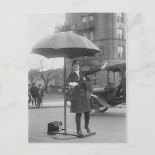 Woman Traffic Cop - Briefkaart
