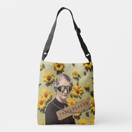  Woman Trailblazer Daisies Kitsch Crossbody Tas (Achterkant)