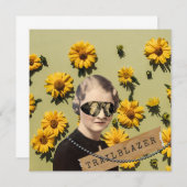 Woman Trailblazer Daisies Kitsch Greeting (Voorkant / Achterkant)