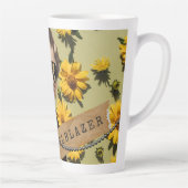 Woman Trailblazer Daisies Kitsch Latte Mok (Rechts)