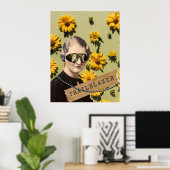  Woman Trailblazer Daisies Kitsch Poster (Thuiskantoor)
