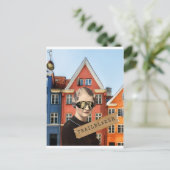  Woman Trailblazer Kitsch Veranderde Kunst Briefkaart (Staand voorkant)