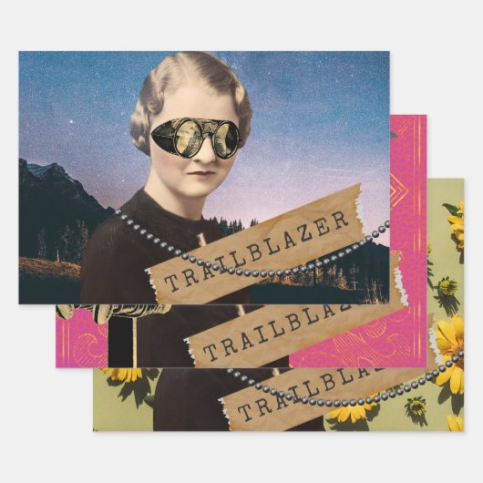 Woman Trailblazer Kitsch Veranderde Kunst Inpakpapier Vel (Set)