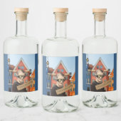  Woman Trailblazer Kitsch Veranderde Kunst Likeurfles Etiket (Flessen)