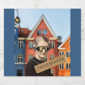  Woman Trailblazer Kitsch Veranderde Kunst Likeurfles Etiket (Enkel label)