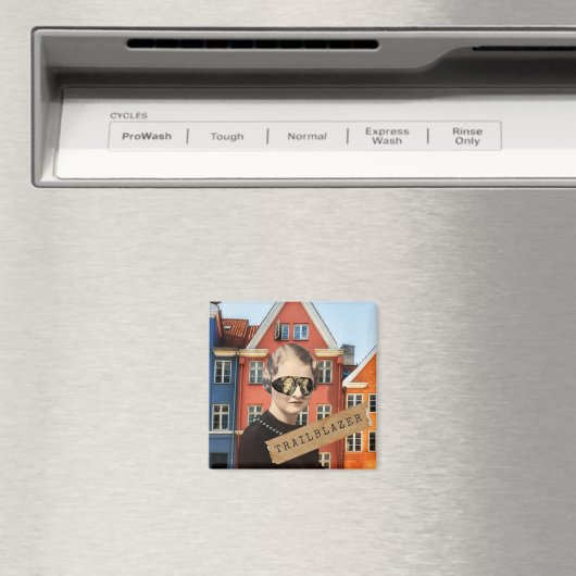  Woman Trailblazer Kitsch Veranderde Kunst Magneet (Insitu (Vaatwasser))