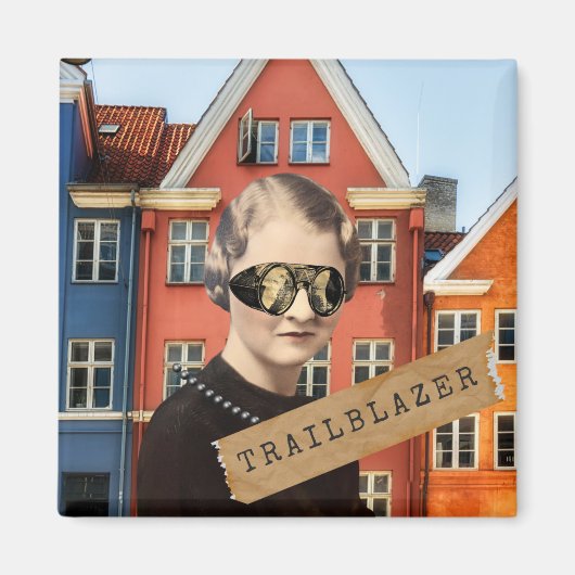  Woman Trailblazer Kitsch Veranderde Kunst Magneet (Voorkant)