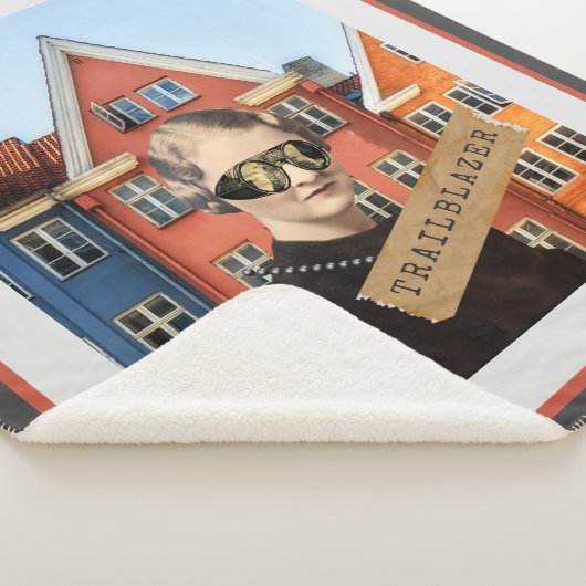  Woman Trailblazer Kitsch Veranderde Kunst Sherpa Deken (3/4)