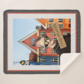  Woman Trailblazer Kitsch Veranderde Kunst Sherpa Deken (Voorkant (horizontaal))