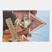  Woman Trailblazer Kitsch Veranderde Kunst Theedoek (Horizontaal)