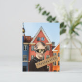  Woman Trailblazer Kitsch Veranderde Kunstpunten Briefkaart (Staand voorkant)