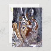 Woman Under Waterfall Bathing Goddess Briefkaart (Voorkant / Achterkant)