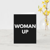 Woman Up - Motivational Feminism Shirts  Kaart (Gele Bloem)