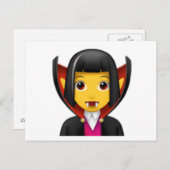 Woman Vampire - Emoji Briefkaart (Voorkant / Achterkant)