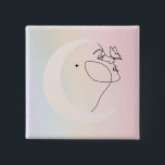 Woman Vierkante Button 5,1 Cm<br><div class="desc">🖤</div>