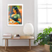 Woman waiting B Perfect Poster