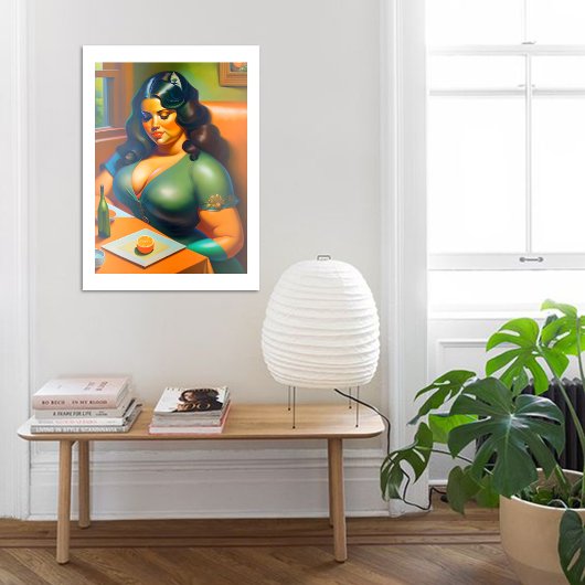 Woman waiting B Perfect Poster