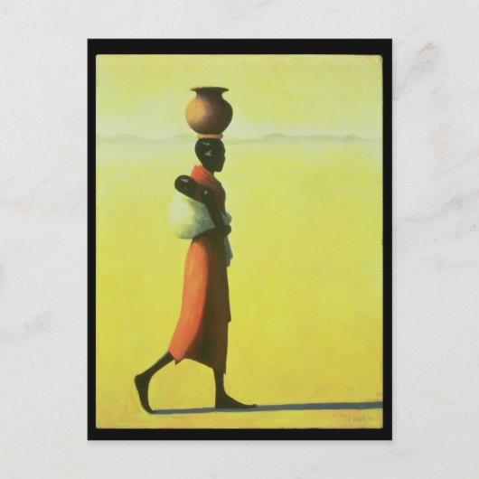 Woman Walking 1990 Briefkaart (Voorkant)